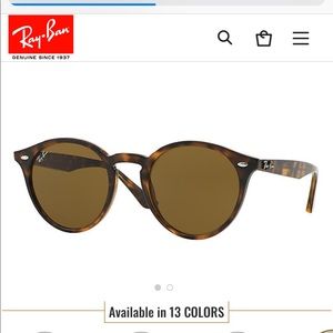 Ray Ban 2180 Round Tortoise Brown Lens Sunglasses